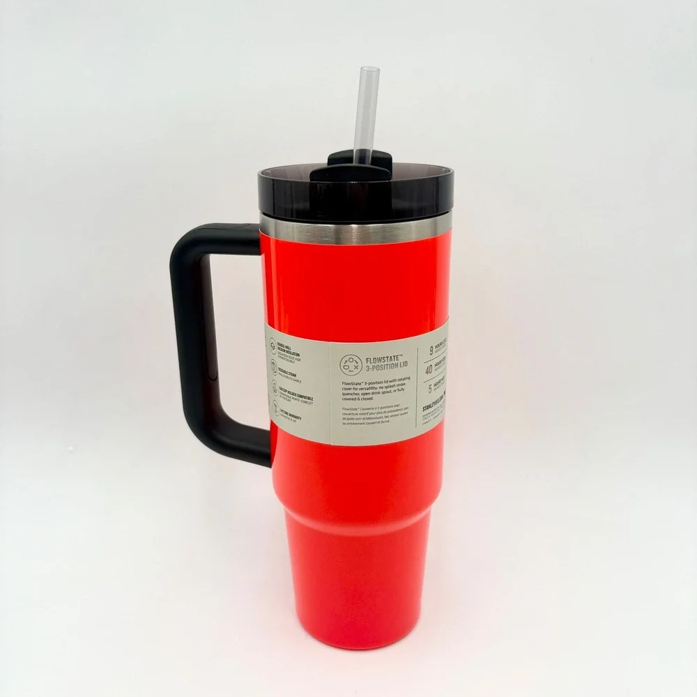 Stanley Quencher H2.0 Tumbler 30 oz. Poppy Insulated Stainless Steel Cup‎ - Picture 3 of 3
